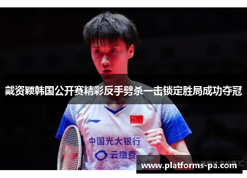 戴资颖韩国公开赛精彩反手劈杀一击锁定胜局成功夺冠
